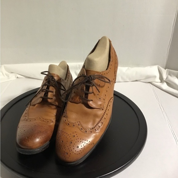 ZARA Brogue Wingtip Leather shoes, made in Spain GUC - Picture 4 of 8